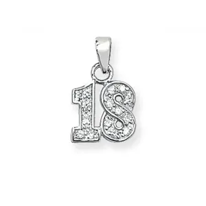 Acotis Silver 18th Birthday Celebration Pendant G6327