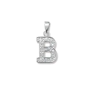 Acotis Silver 925 Zirconia Initial Pendant G6124/B