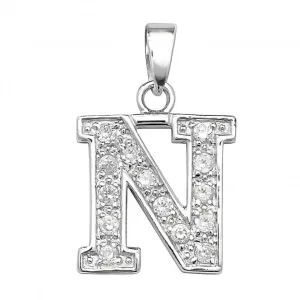 Acotis Silver Pendant Zirconia Initial 6124/N