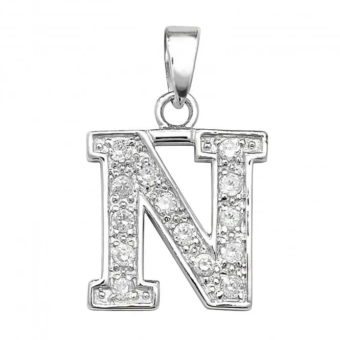 Acotis Silver Pendant Zirconia Initial 6124/N