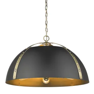 Aldrich AB 5 Light Pendant in Aged Brass