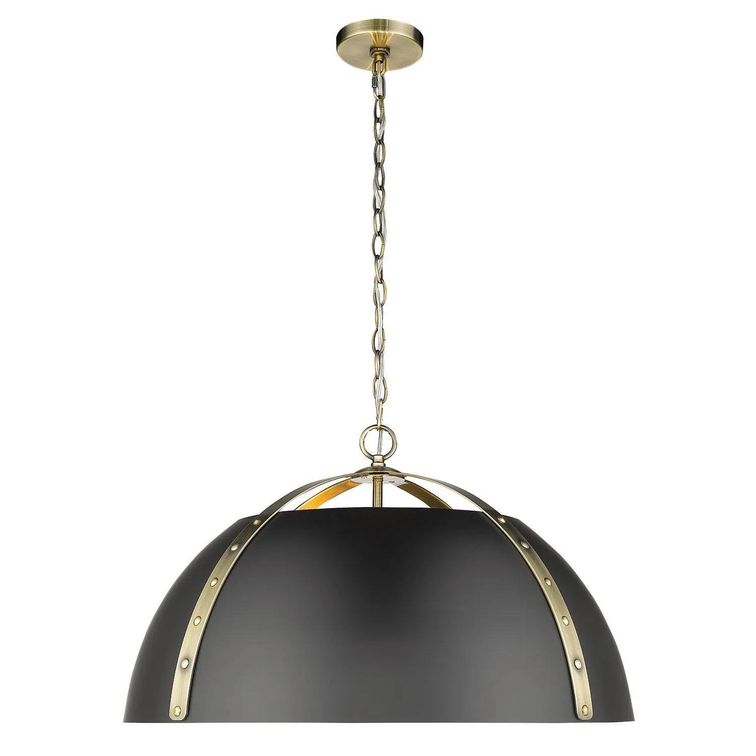 Aldrich AB 5 Light Pendant in Aged Brass