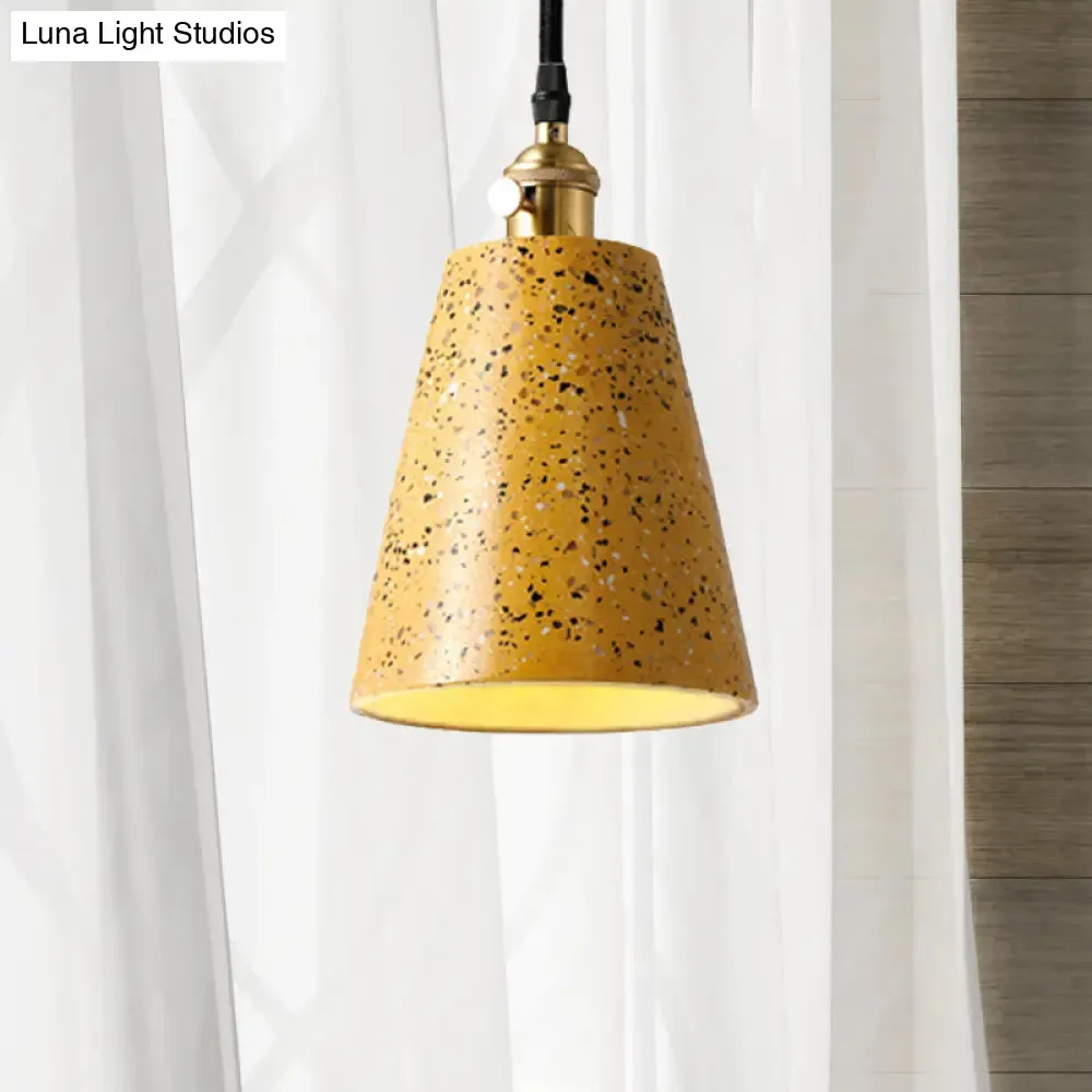 Alfa - Nordic Cone Pendant Lighting in Nordic Style Cement 1 Light Black/Grey/White Hanging Light