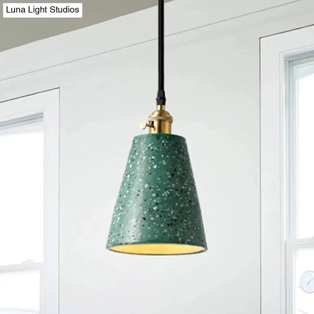 Alfa - Nordic Cone Pendant Lighting in Nordic Style Cement 1 Light Black/Grey/White Hanging Light