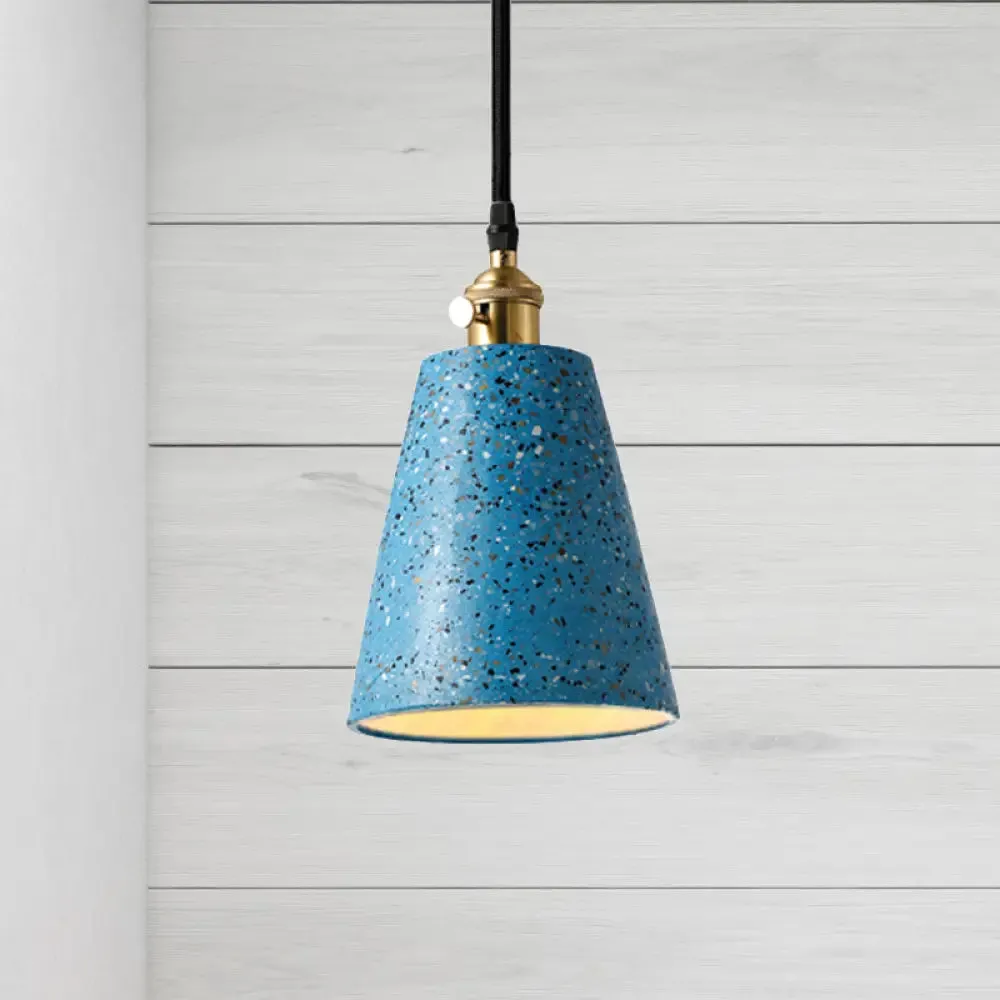 Alfa - Nordic Cone Pendant Lighting in Nordic Style Cement 1 Light Black/Grey/White Hanging Light