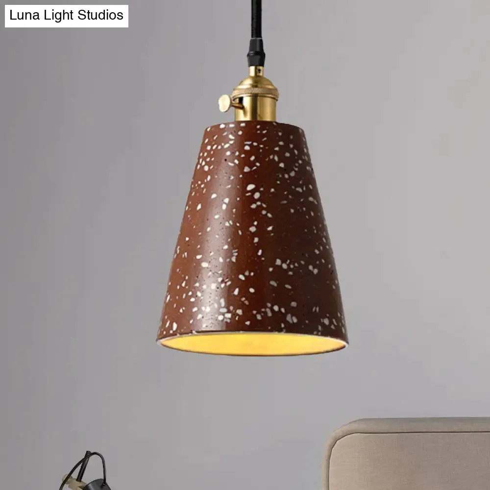 Alfa - Nordic Cone Pendant Lighting in Nordic Style Cement 1 Light Black/Grey/White Hanging Light