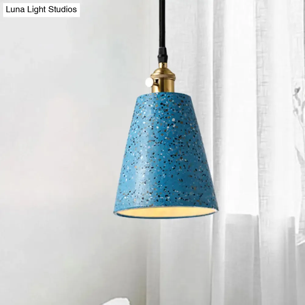 Alfa - Nordic Cone Pendant Lighting in Nordic Style Cement 1 Light Black/Grey/White Hanging Light