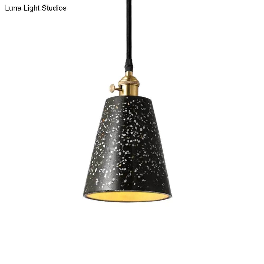 Alfa - Nordic Cone Pendant Lighting in Nordic Style Cement 1 Light Black/Grey/White Hanging Light