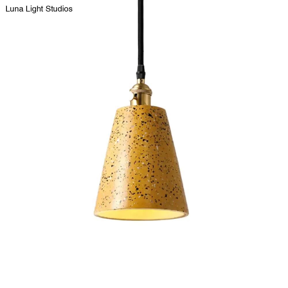 Alfa - Nordic Cone Pendant Lighting in Nordic Style Cement 1 Light Black/Grey/White Hanging Light