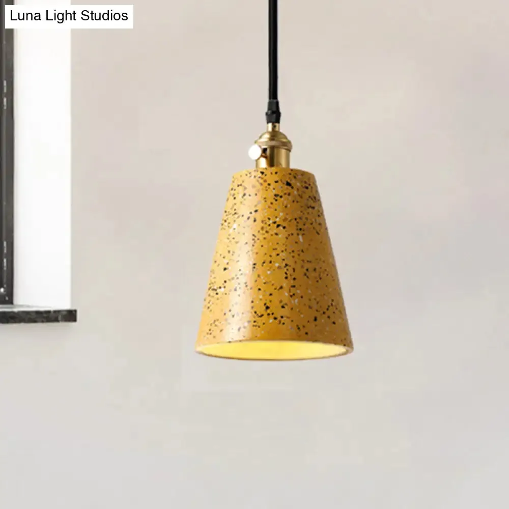 Alfa - Nordic Cone Pendant Lighting in Nordic Style Cement 1 Light Black/Grey/White Hanging Light