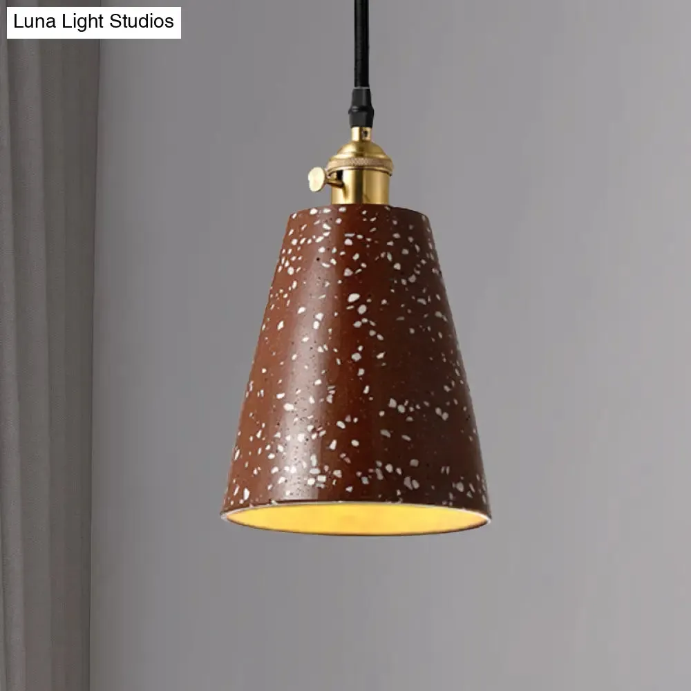 Alfa - Nordic Cone Pendant Lighting in Nordic Style Cement 1 Light Black/Grey/White Hanging Light