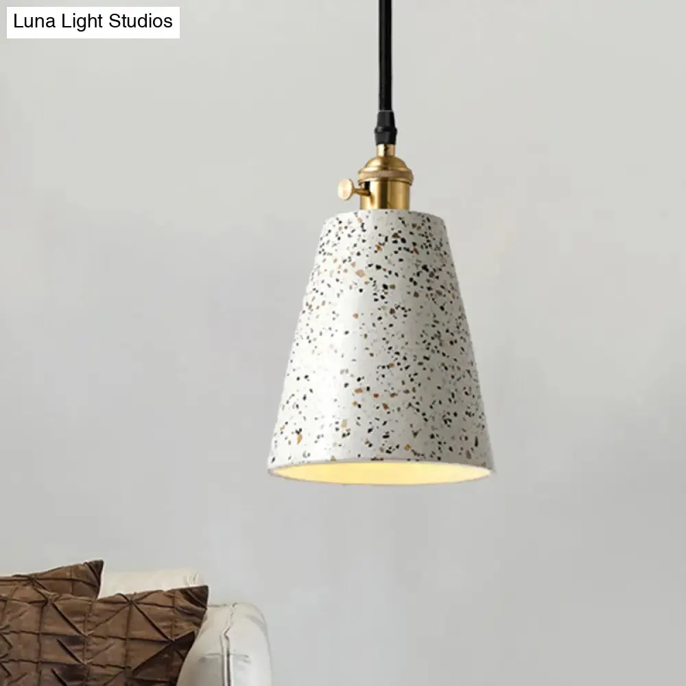 Alfa - Nordic Cone Pendant Lighting in Nordic Style Cement 1 Light Black/Grey/White Hanging Light