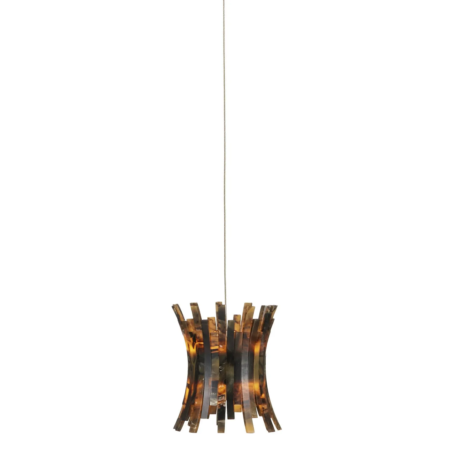 Alsop 1-Light Pendant in Brown/Black/Silver