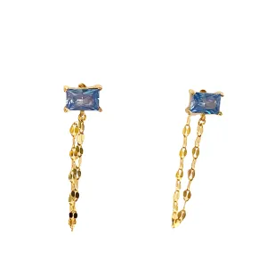 Amy East West Birthstone Chain Studs