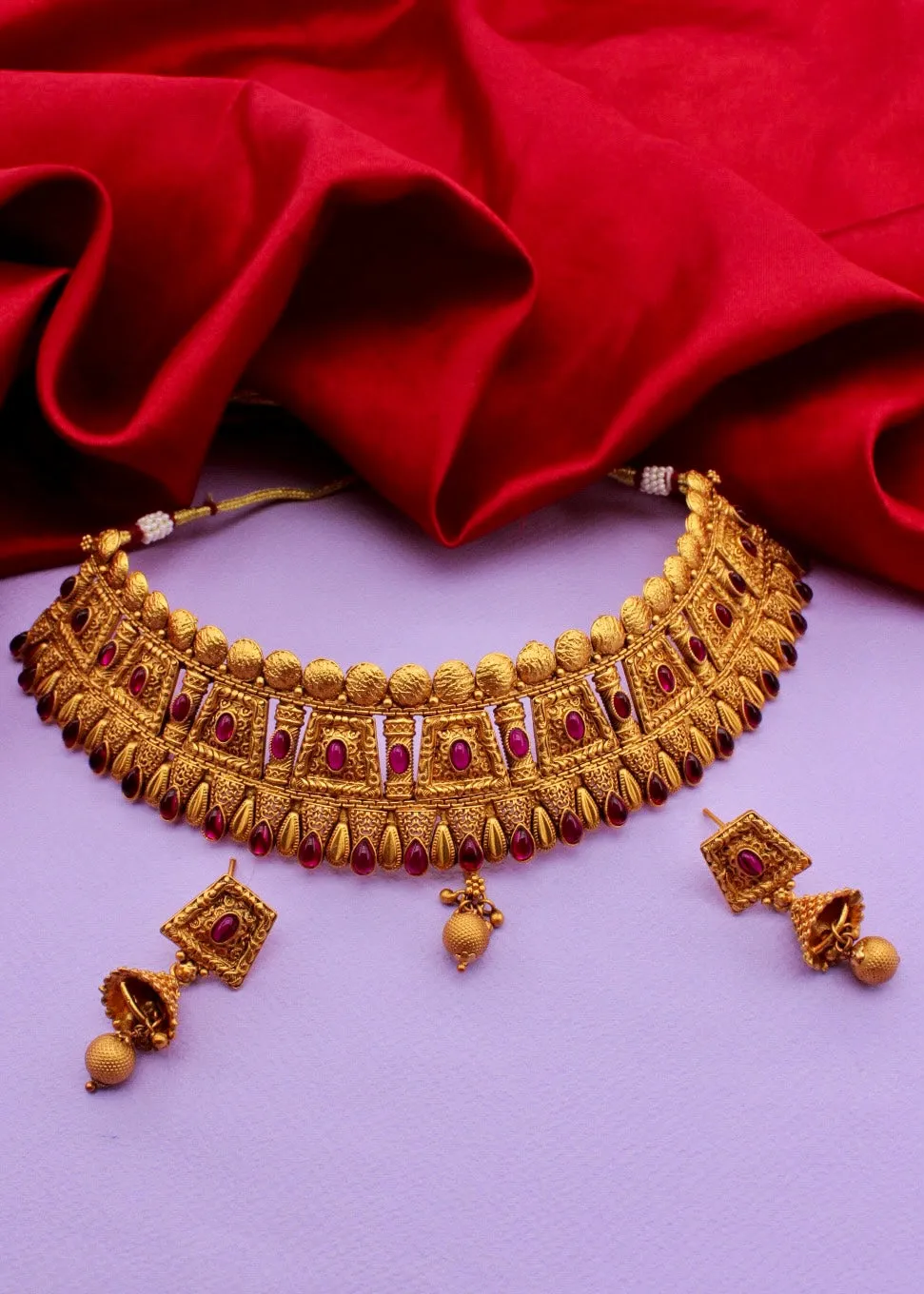 APPEALING PESHWAI CHOKER NECKLACE