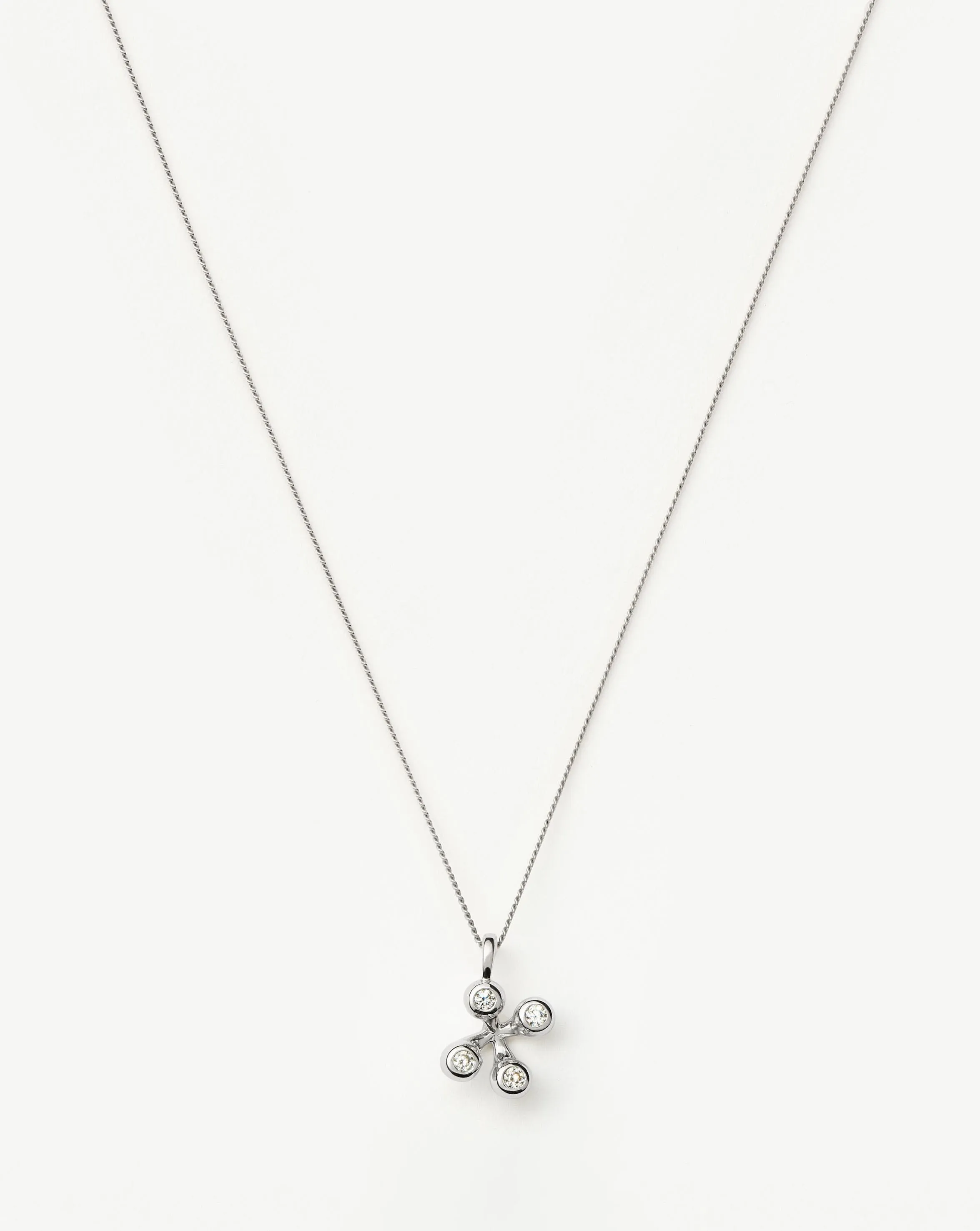 Atom Pendant Necklace | Sterling Silver Cubic Zirconia