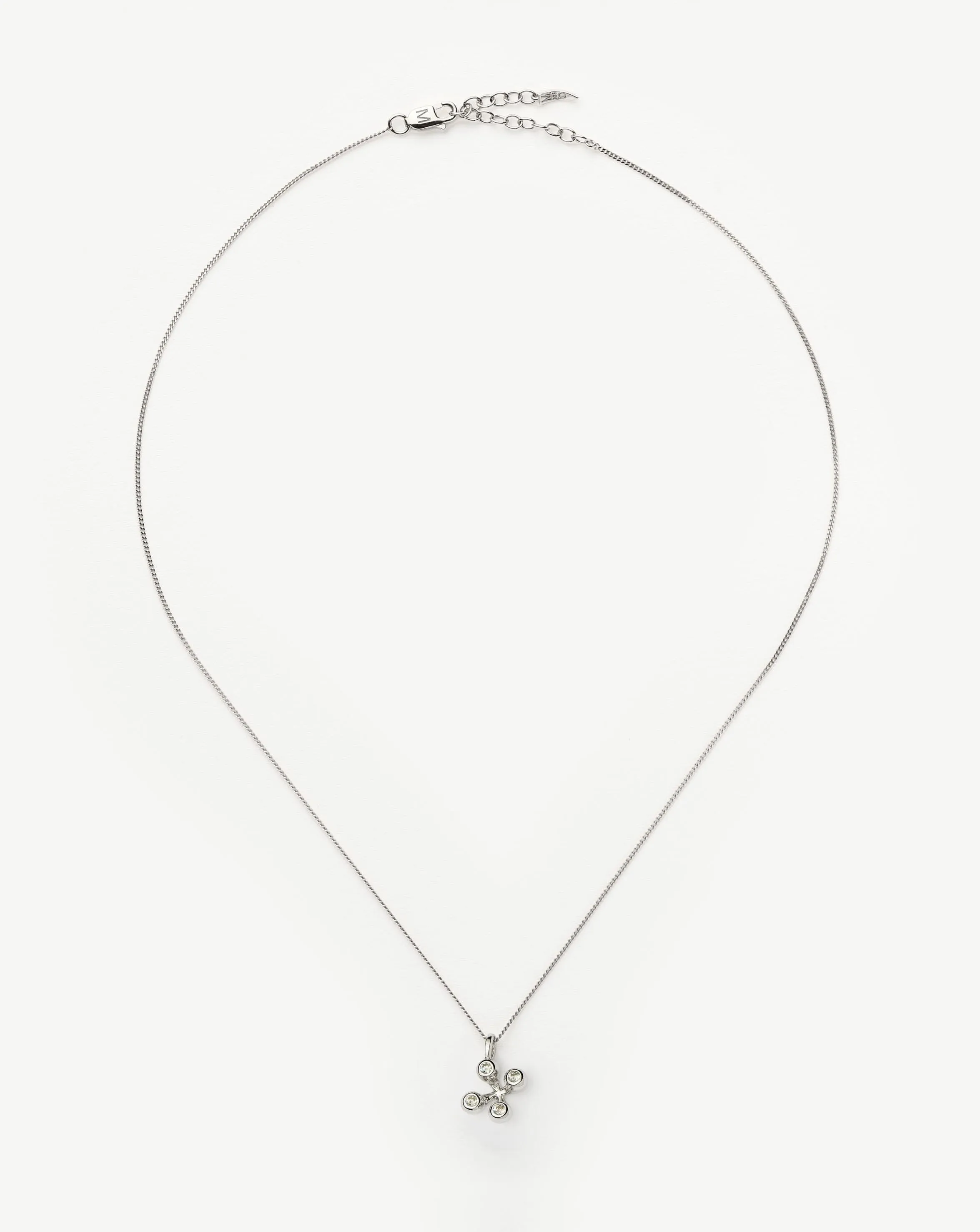 Atom Pendant Necklace | Sterling Silver Cubic Zirconia