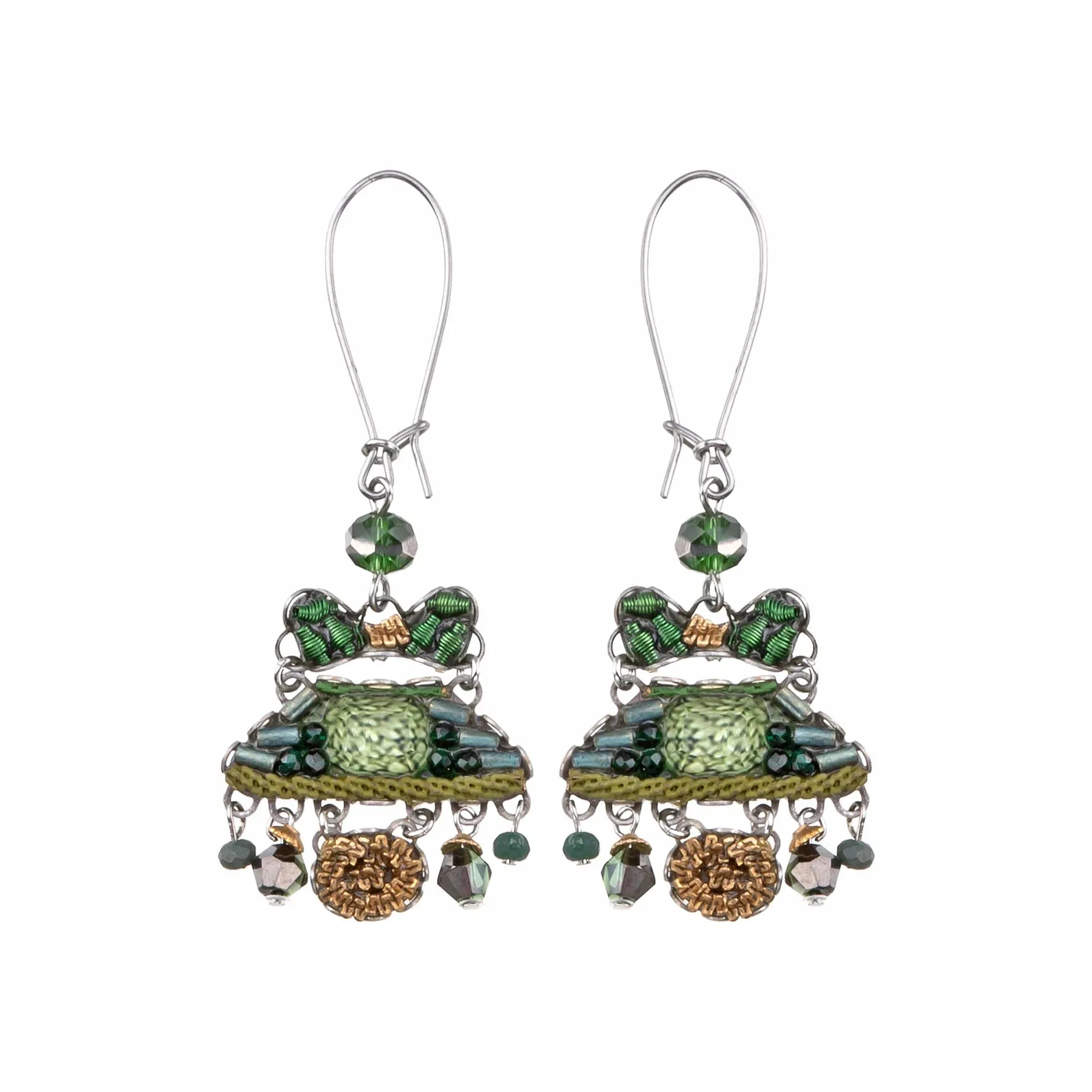 Ayala Bar - C2090 Tova Green Stylish Hook Earring