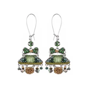 Ayala Bar - C2090 Tova Green Stylish Hook Earring