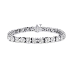 Beauvince Diamond Tennis Bracelet (15.70 ct Diamonds) in White Gold