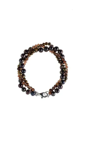 Black & Gold Pearl Bracelet