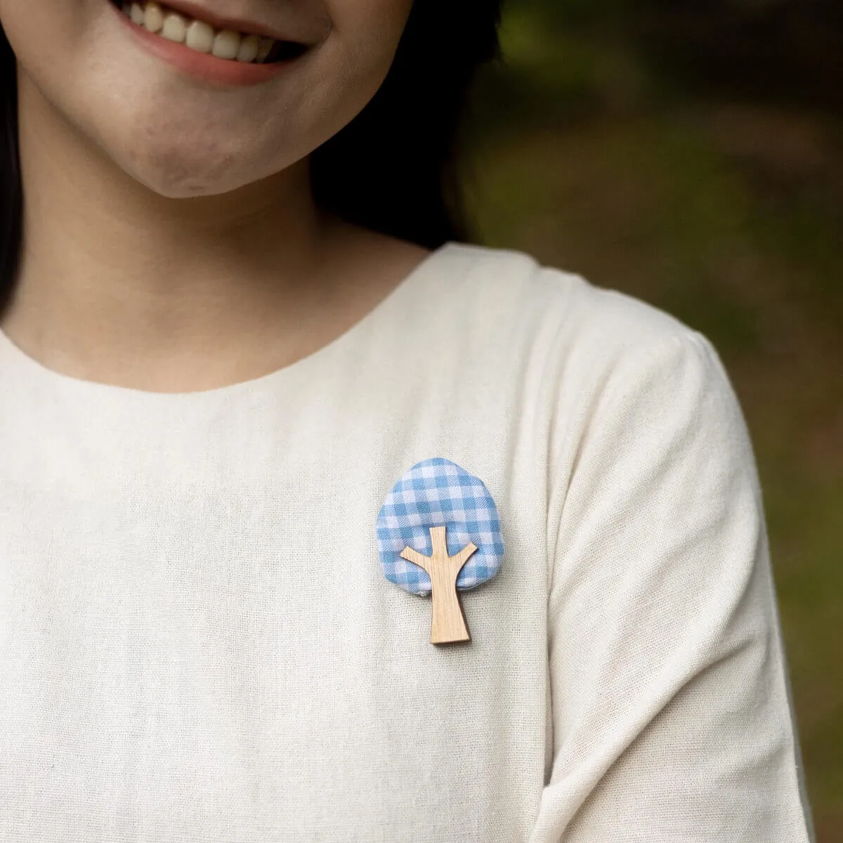 Blue Currant Tree Brooch