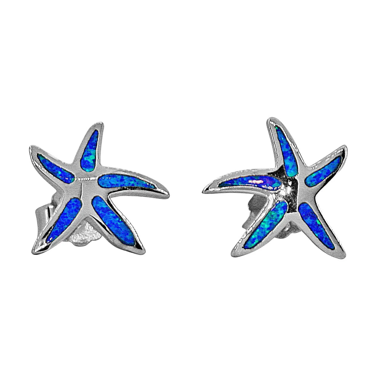 Blue Star Fish Petite Earrings