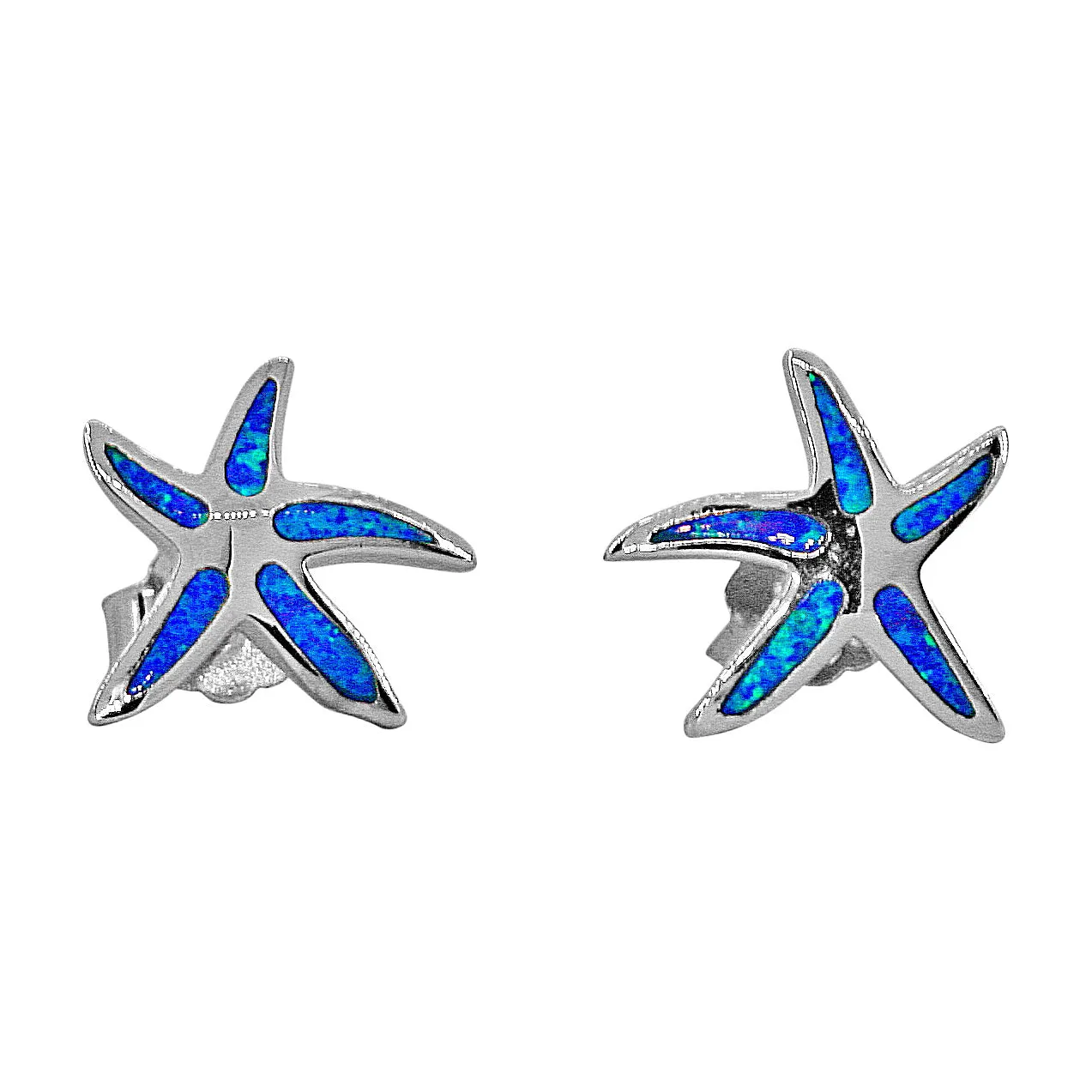 Blue Star Fish Petite Earrings