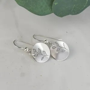 Botanical Branch Earrings - Sterling Silver