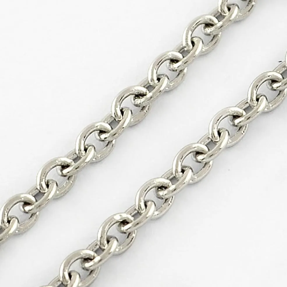 BULK Stainless Steel Cable Chain - 2mm - Choose Your Length - 1 Meter   - CH149