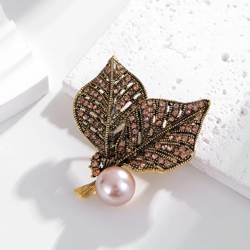 Casual Elegant Leaf Christmas Tree Dragon Alloy Unisex Brooches