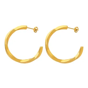 Chic Circle Twisted Earrings by Planderful Collection - Stylish Everyday Genie Jewelry