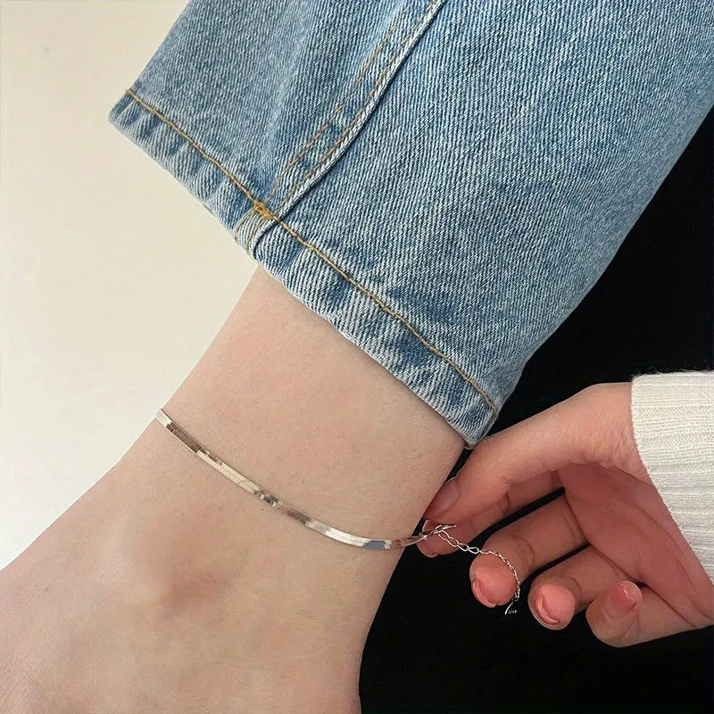 Chic Stainless Steel Snake Chain Anklet for Women