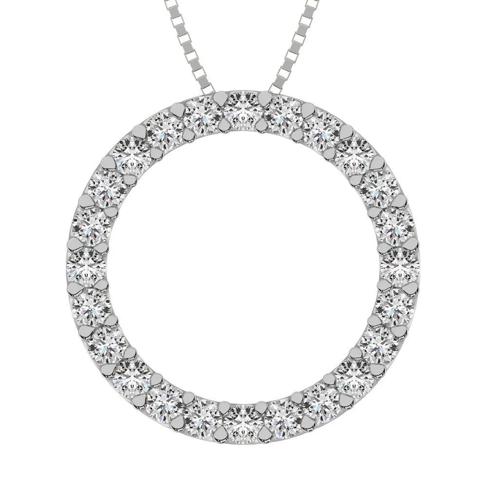 Circle Frame Diamond 1/2 Ct.Tw. Pendant