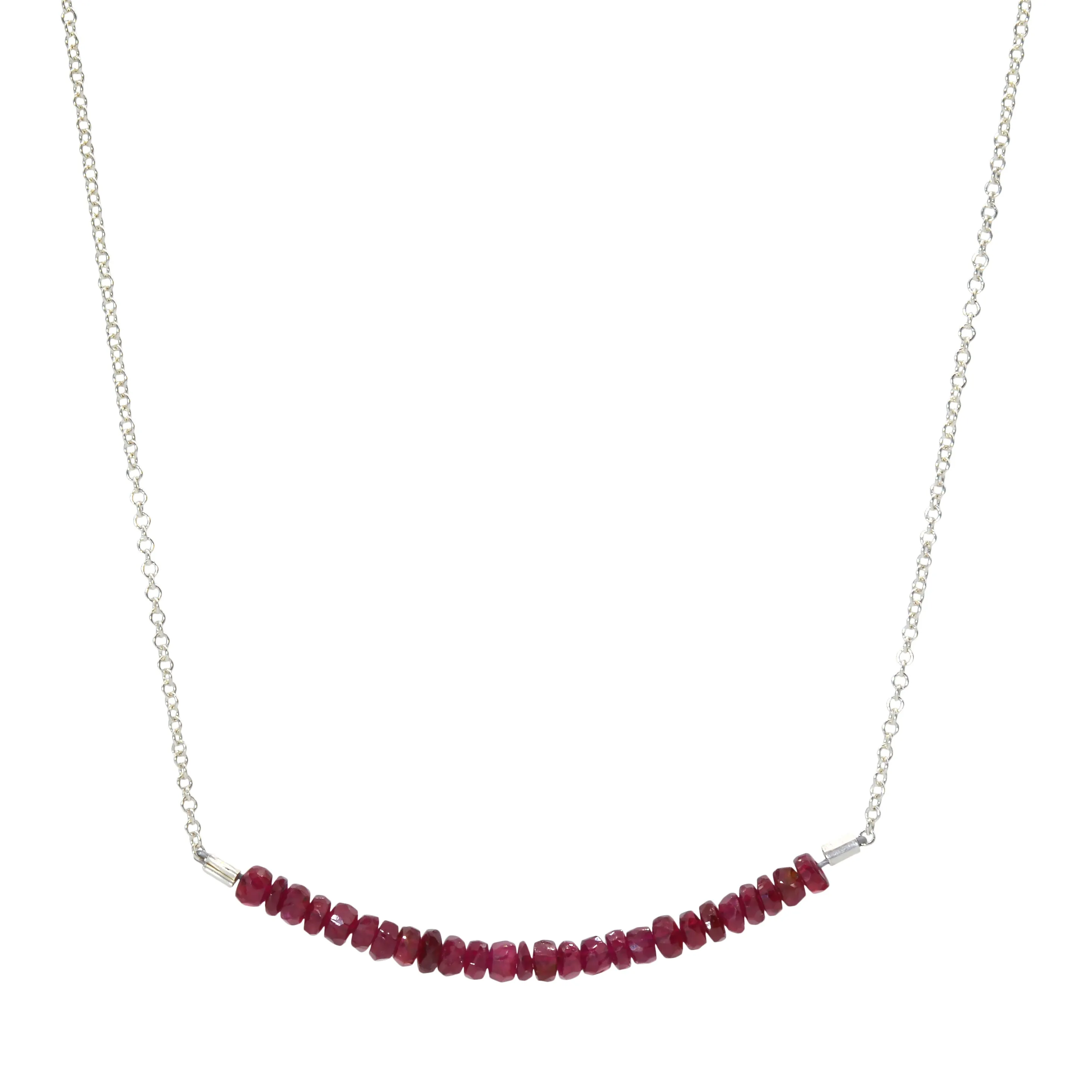 Classic Gemstone Bar Necklace