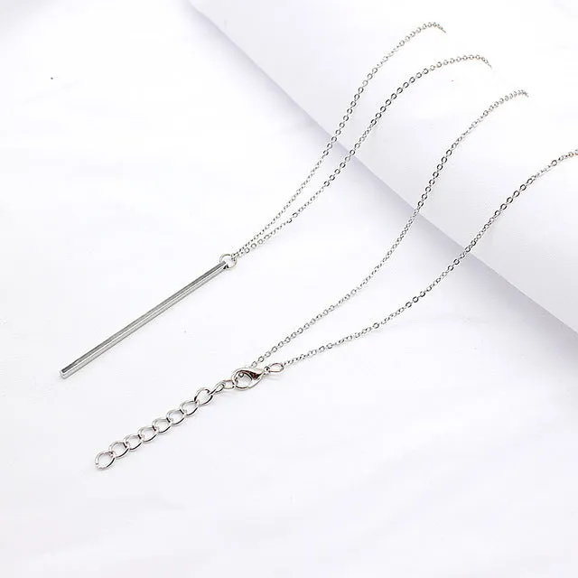 Classic Stick Pendant Necklace