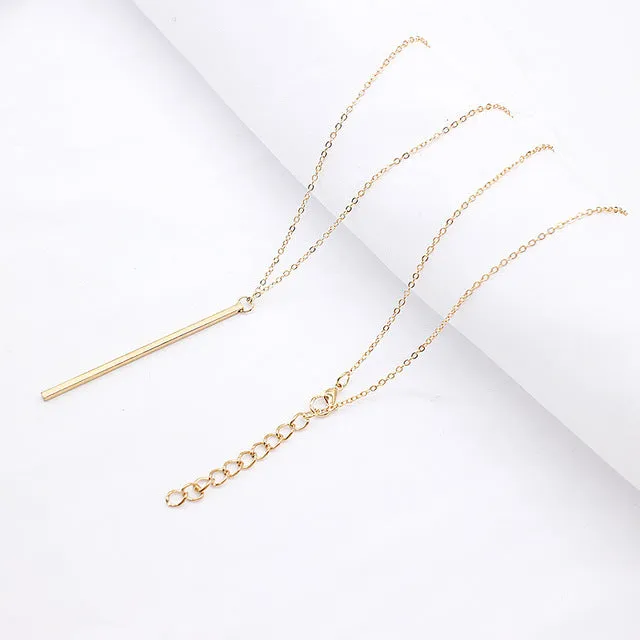 Classic Stick Pendant Necklace