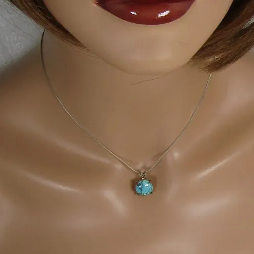 Classic Turquoise Pendant Necklace