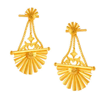 Classy Stylish 22k Gold Drop Earrings