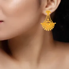 Classy Stylish 22k Gold Drop Earrings