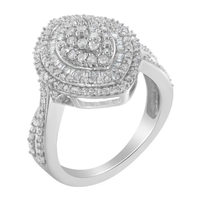 Cttw Round & Baguette-Cut Diamond