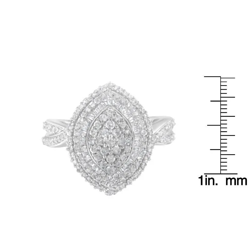 Cttw Round & Baguette-Cut Diamond