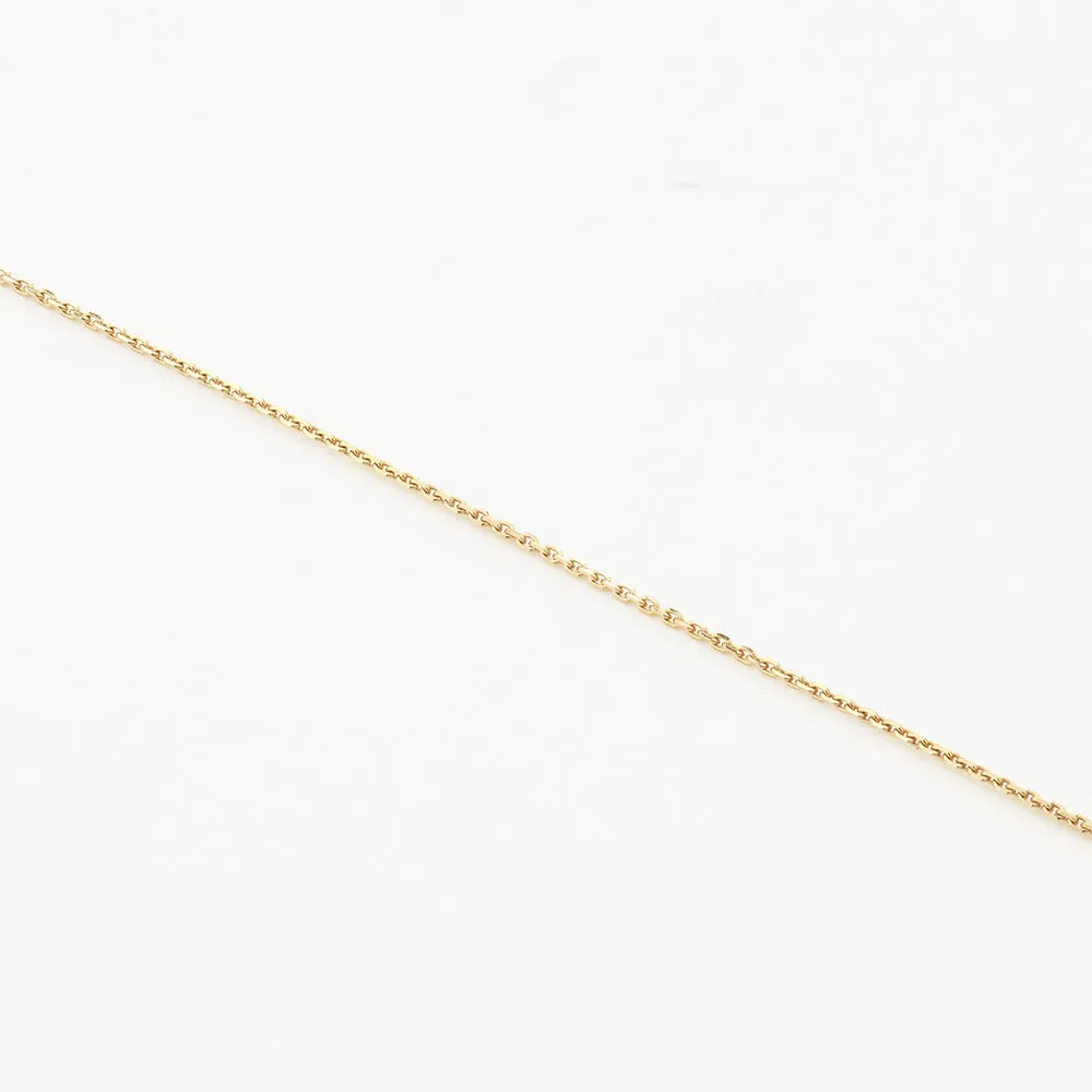 Diamond Engravable Bar Necklace in 10k Gold