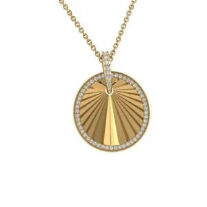 Diamond Rays Disk Pendant