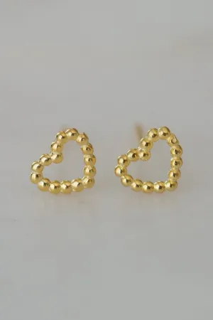 Dotty Love Stud Earrings Gold