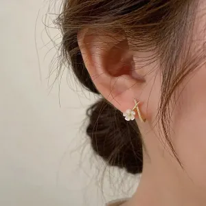 Elegant Crystal Tulip Gold Earrings for Women - Stylish Daily Wear Jewelry