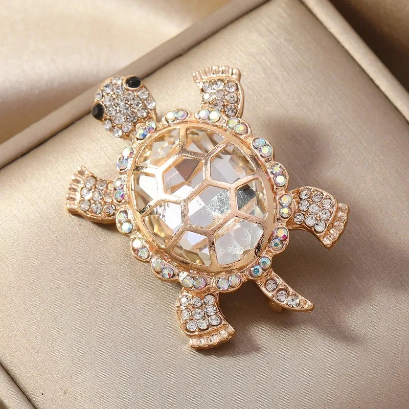 Elegant Streetwear Tortoise Animal Alloy Inlay Rhinestones Unisex Brooches 1 Piece