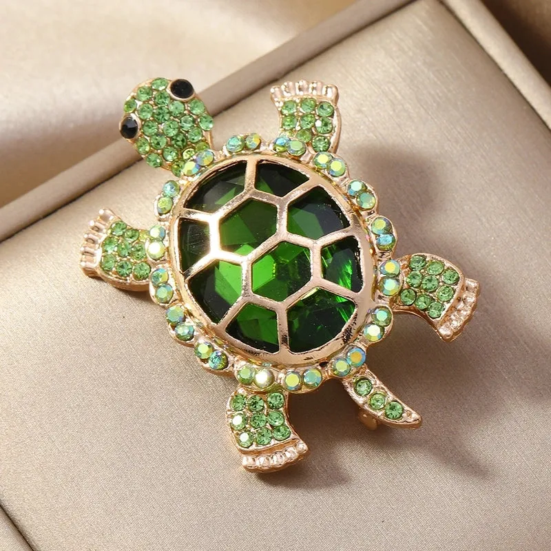 Elegant Streetwear Tortoise Animal Alloy Inlay Rhinestones Unisex Brooches 1 Piece