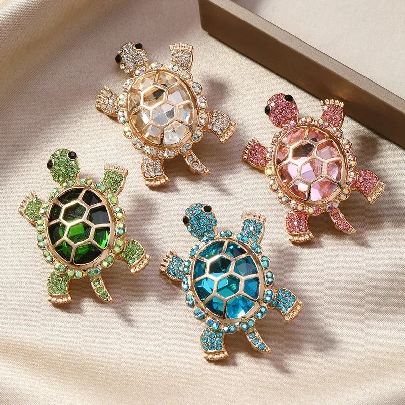 Elegant Streetwear Tortoise Animal Alloy Inlay Rhinestones Unisex Brooches 1 Piece