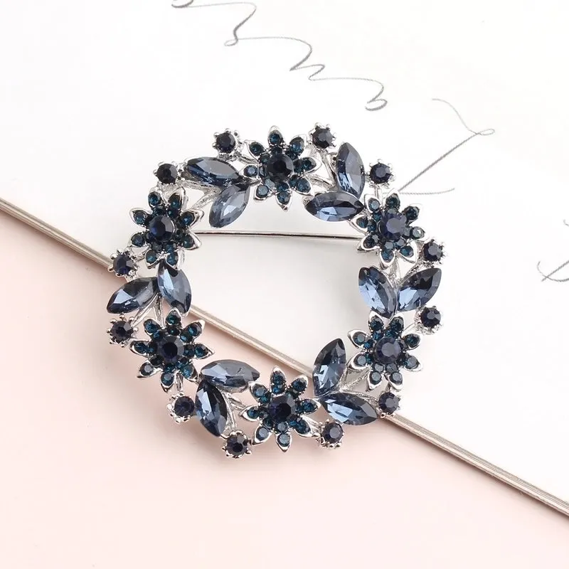 Elegant Sweet Plant Alloy Inlay Crystal Rhinestones Unisex Brooches